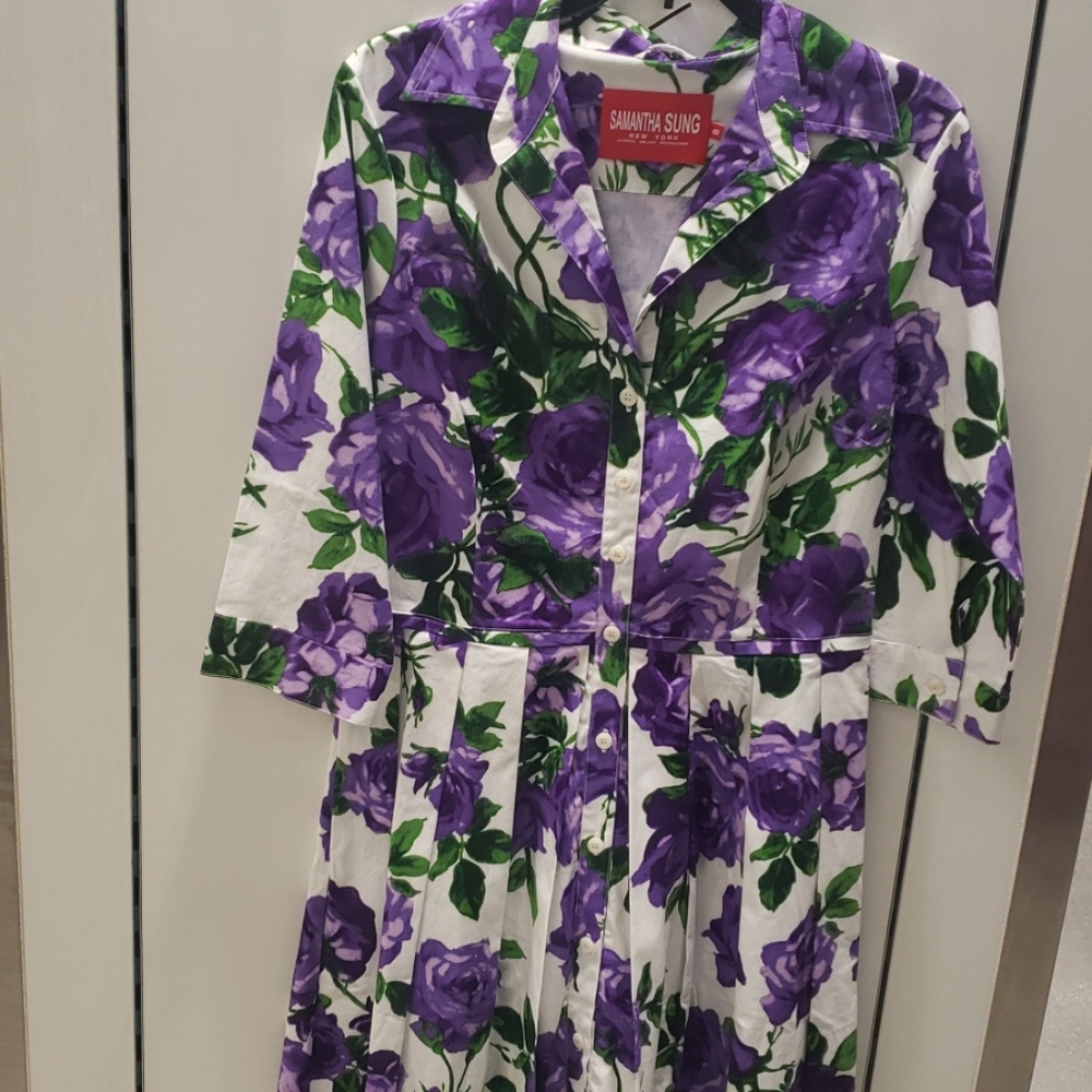 Purple passion floral beautiful midi samantha sung